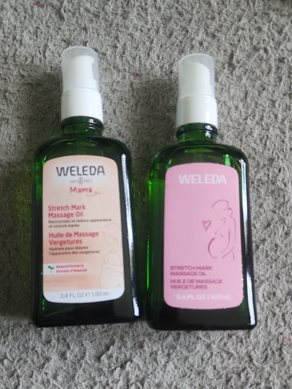 2 Mama Stretch Mark Massage Oil — Pink